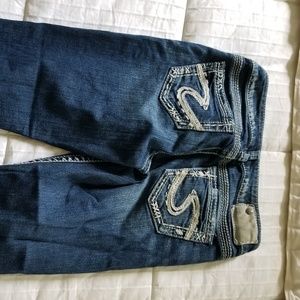 Silver capri jeans